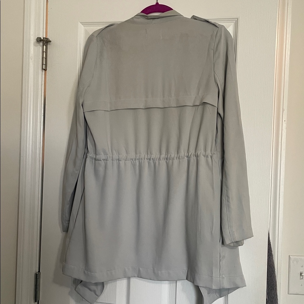 Lulus lush moonlit walk light grey jacket - Picture 4 of 8